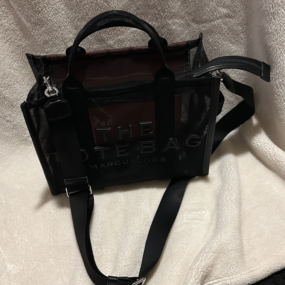 Black. Mesh. Long Detachable Strap